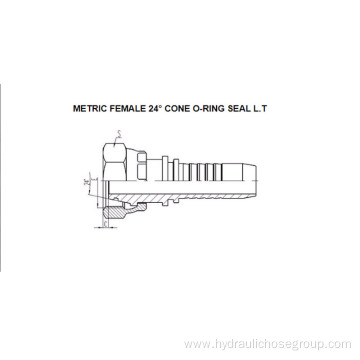 Metric O-Ring Female 24° Cone Seal L.T. 20411